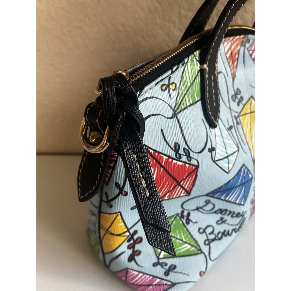 Dooney & Bourke Kite Ruby Mini Bitsy Satchel Multi Color Leather Crossbody - Picture 7 of 15